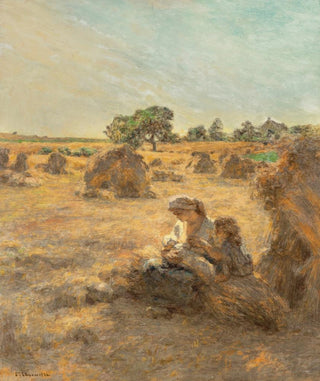 Lon Augustin Lhermitte - Moisson mre allaitant trois figures.webp