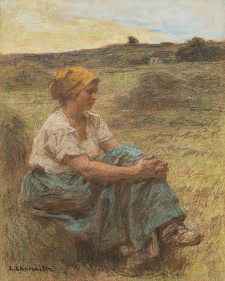 Lon Augustin Lhermitte - Moissonneuse le soir MontSaintPre.webp