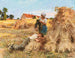 Repos, effet de grand soleil, moissonneur endormi à Mézy - Léon Augustin Lhermitte — artwork view