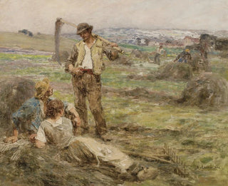 Repos pendant la fauche - Léon Augustin Lhermitte — artwork view
