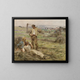 Repos pendant la fauche - Léon Augustin Lhermitte — framed artwork on a wall