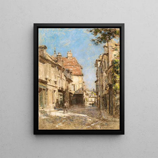 Rue présumée à Bourges - Léon Augustin Lhermitte — framed artwork on a wall