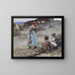 L'heure des bébés - Léon Augustin Lhermitte — framed artwork on a wall