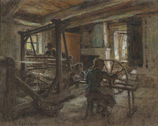 The weavers' cottage - Léon Augustin Lhermitte — artwork view