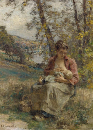 The young mother - Léon Augustin Lhermitte — artwork view