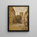 a street in Bourges - Léon Augustin Lhermitte — framed artwork on a wall