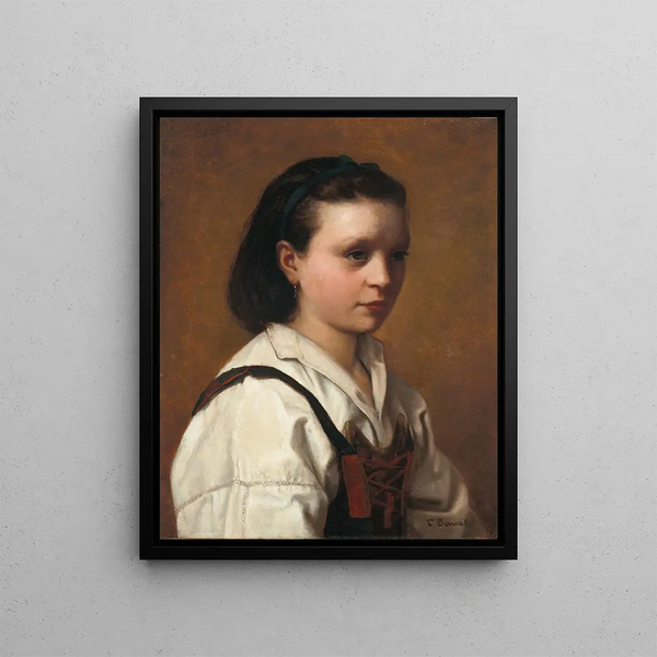 La Jeune Italienne - Léon Bonnat — framed artwork on a wall