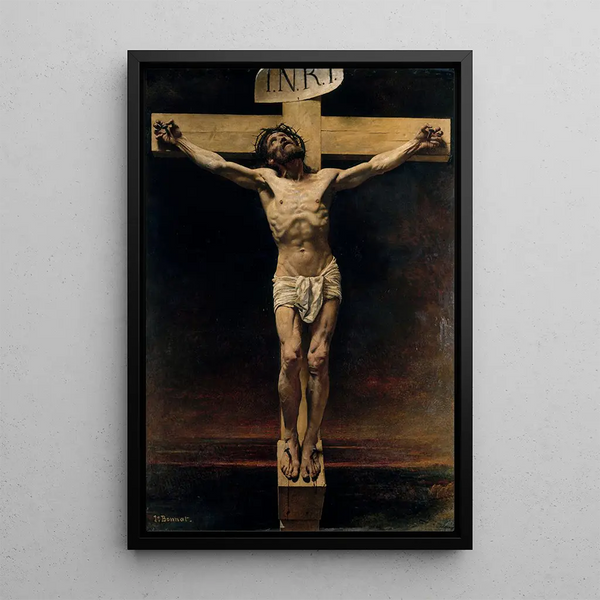 The Christ on the Cross - Léon Bonnat — framed artwork on a wall