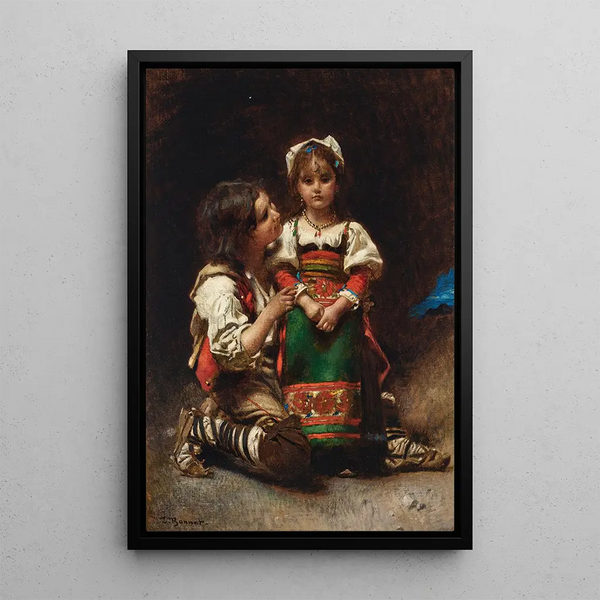 Do not cry - Léon Bonnat — framed artwork on a wall