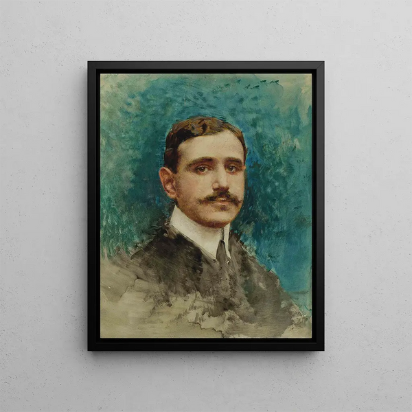 Portrait Painting of a Man - Léon Bonnat — framed artwork on a wall