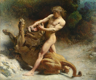 The youth of Samson - Léon Bonnat — artwork view