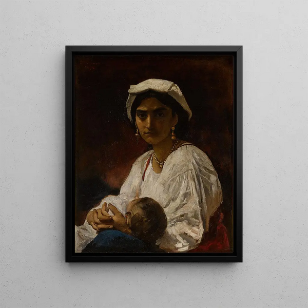 La Femme du Bandit - Léon Bonnat — framed artwork on a wall