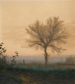 Lon Bonvin - Landscape with a Bare Tree and a Plowman.webp