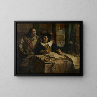 The Geographer - Léon Brunin — framed artwork on a wall