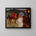 "Aux courses d'Auteuil, les Draggs" by Léon Carré — framed artwork on a wall