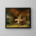 Rebecca and Brian de Bois-Guilbert Painting - Léon Cogniet — framed artwork on a wall