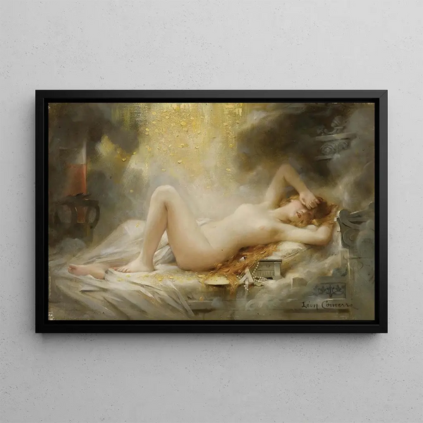 Danaé - Léon François Comerre — framed artwork on a wall