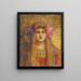 Portrait of a Woman with a Flowered Turban - Léon François Comerre — framed artwork on a wall