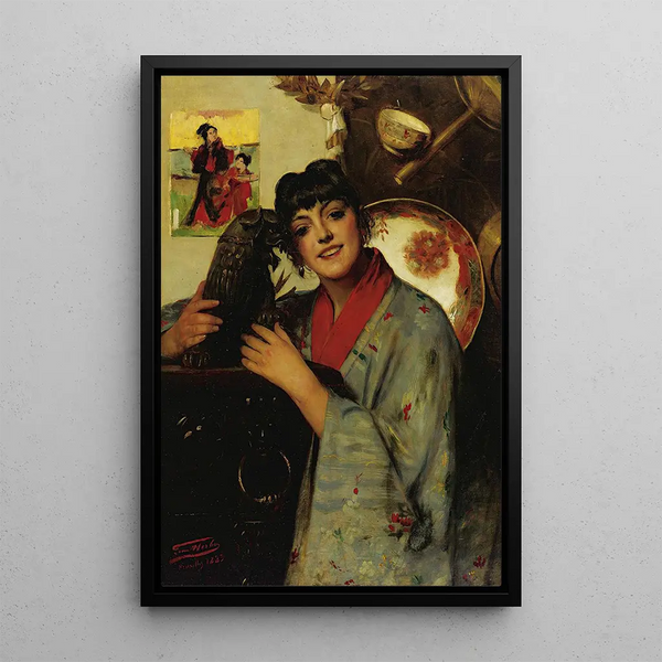 La Japonaise - Léon Herbo — framed artwork on a wall