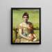 Portrait of a lady holding a posy - Léon Herbo — framed artwork on a wall