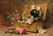 A basket of cats - Léon Huber — artwork view
