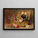 A basket of cats - Léon Huber — framed artwork on a wall