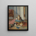 The Cat Family - Léon Huber — framed artwork on a wall