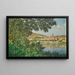 View of Vétheuil, riverside - Léon Joubert — framed artwork on a wall