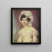 Portrait painting of Maria S. J. A. de Stephanis - Léon Lhermitte — framed artwork on a wall