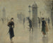Passants sur le boulevard un jour d'hiver - Léon Lemaitre — artwork view