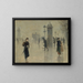 Passants sur le boulevard un jour d'hiver - Léon Lemaitre — framed artwork on a wall