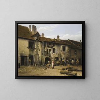 The Village - Léon Legat — framed artwork on a wall