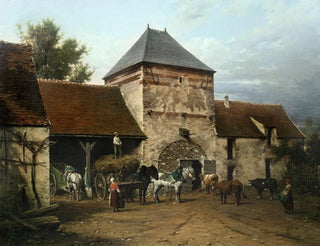 La cour de ferme - Léon Legat — artwork view