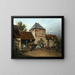 La cour de ferme - Léon Legat — framed artwork on a wall