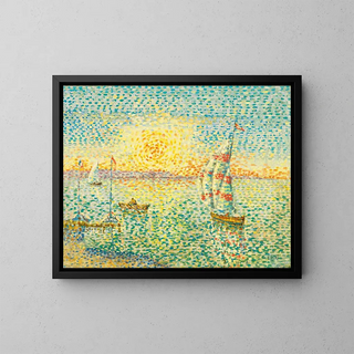 Sunset Painting - Léon Pourtau — framed artwork on a wall
