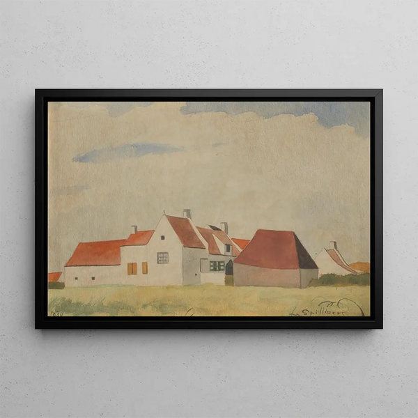 Ferme près du Quartier de Nukkerwijk Sas-Slijkens - Léon Spilliaert — framed artwork on a wall