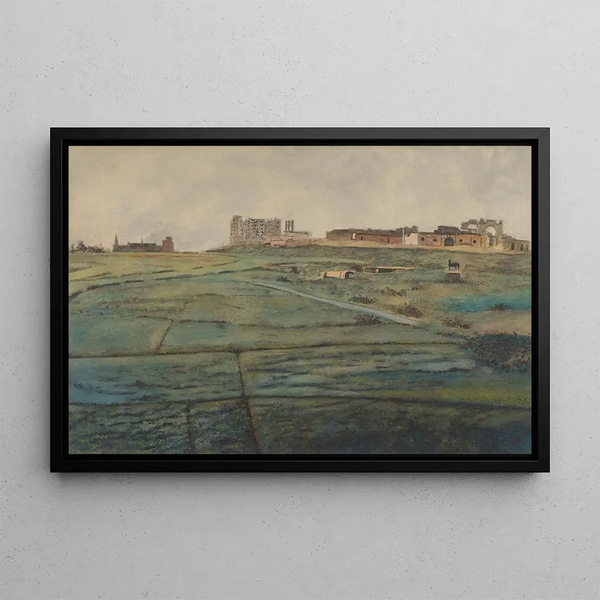 L'hippodrome de Wellington and the Royal Palace Hotel in Ostende shortly after the Second World War - Léon Spilliaert — framed artwork on a wall