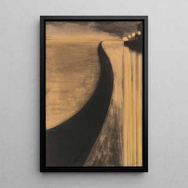 Digue et lumières d'Ostende - Léon Spilliaert — framed artwork on a wall