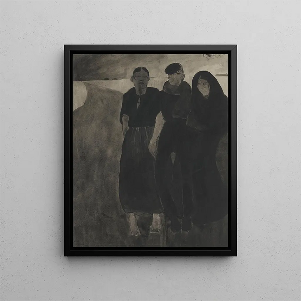Fishermen and Fisherwomen - Léon Spilliaert — framed artwork on a wall