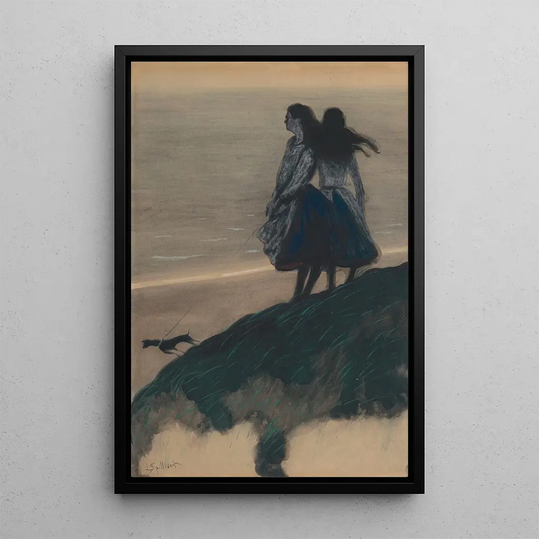 Girls on a Dune - Léon Spilliaert — framed artwork on a wall