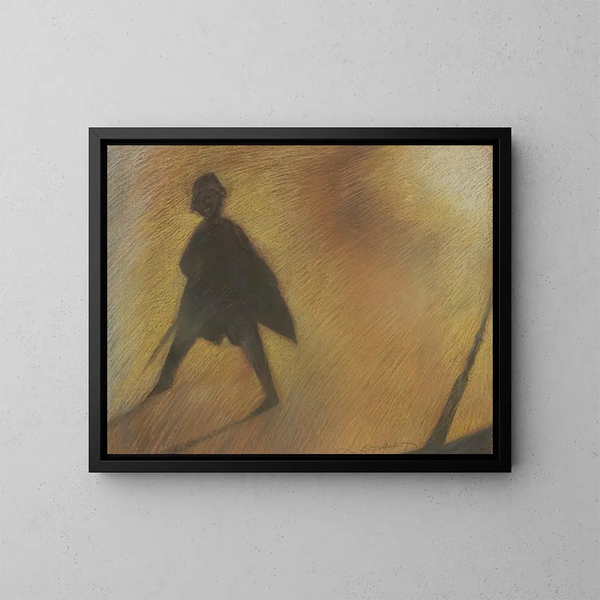 La fin d'une belle journée Figure en contre-jour - Léon Spilliaert — framed artwork on a wall
