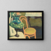 Interior painting with chair and opaline lamp - Léon Spilliaert — framed artwork on a wall