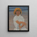 Young girl on the beach - Léon Spilliaert — framed artwork on a wall