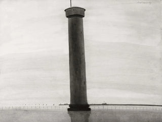 The lighthouse with signals - Léon Spilliaert — artwork view