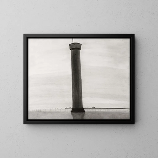 The lighthouse with signals - Léon Spilliaert — framed artwork on a wall