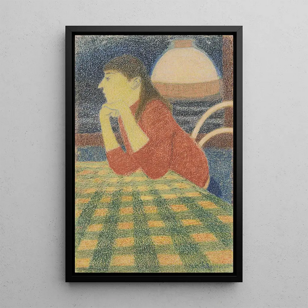 Woman leaning - Léon Spilliaert — framed artwork on a wall