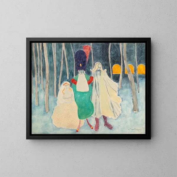 Mascarade Léopold II, Napoléon et la bouquetière - Léon Spilliaert — framed artwork on a wall