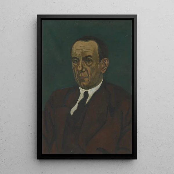 Portrait of Henri Vandeputte - Léon Spilliaert — framed artwork on a wall