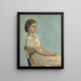 Portrait of Miss Simonne Kremer - Léon Spilliaert — framed artwork on a wall