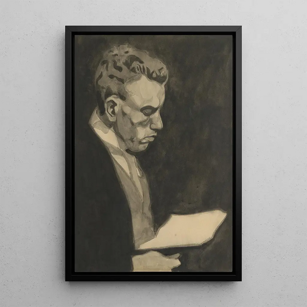 Portrait of my brother - Léon Spilliaert — framed artwork on a wall